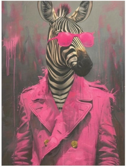 Royal Punk Animals | Quirky Zebra Sunglasses Art
