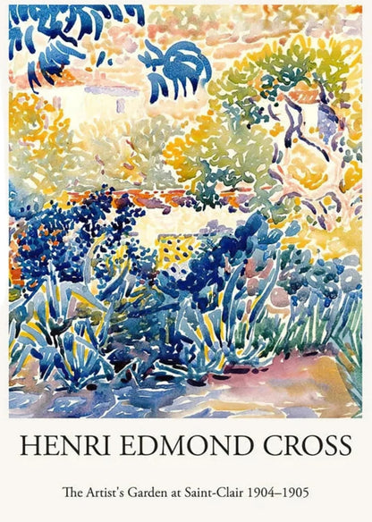 Henri Edmond Cross | The Artist's Garden at Saint-Clair | Impressionist