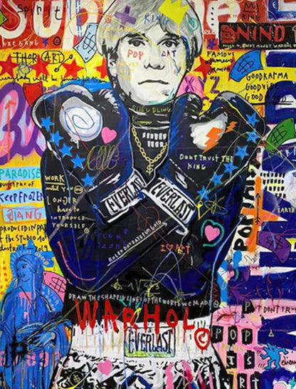 Abstract Graffiti Art | Queen of England Portrait | Street Pop Canvas Poster for Living Room Decor