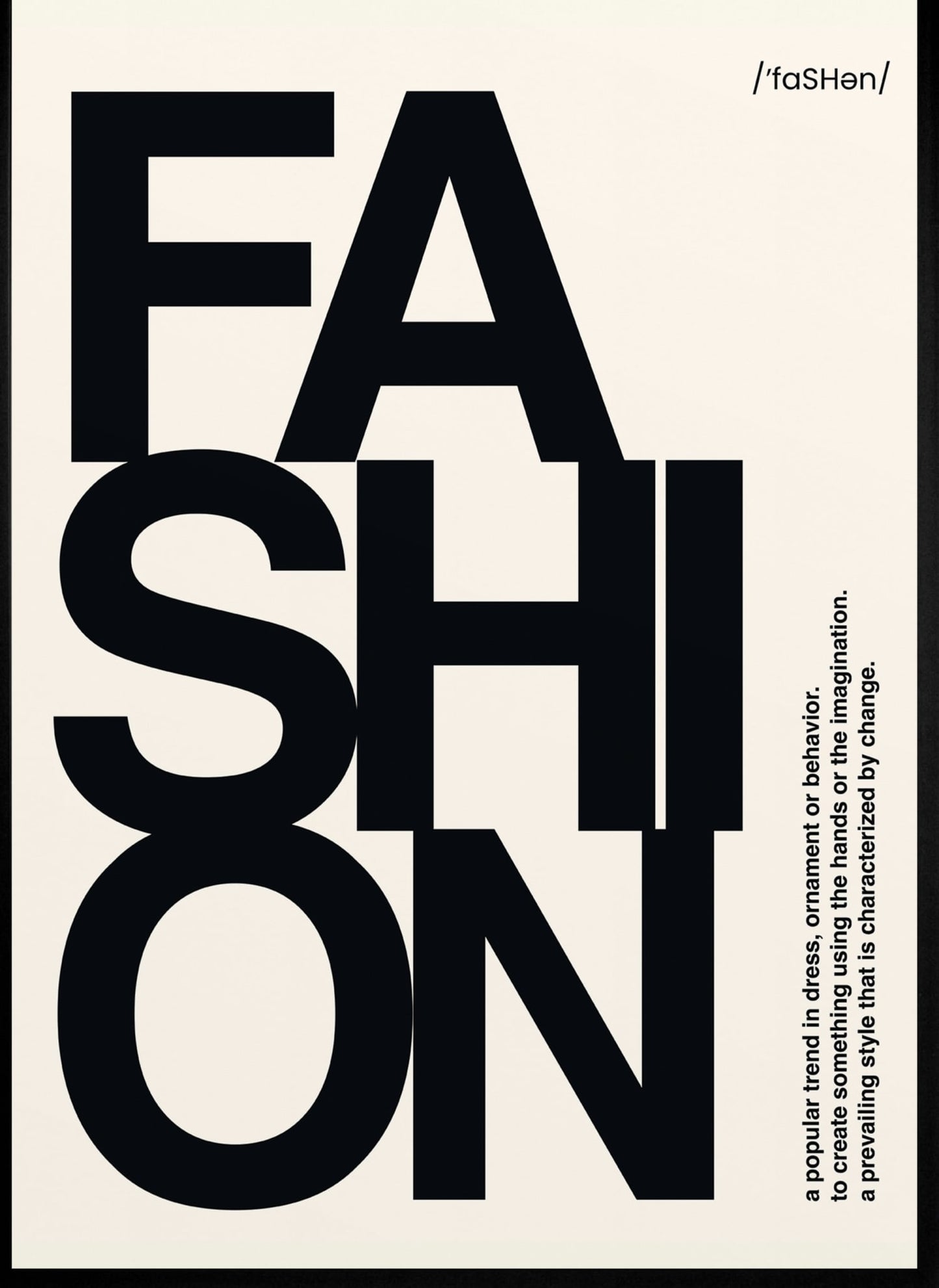 Modern Fashion Typography | Art Print Poster | Home Decor Wall Art | Stylish Interior Design | Inspirational Words