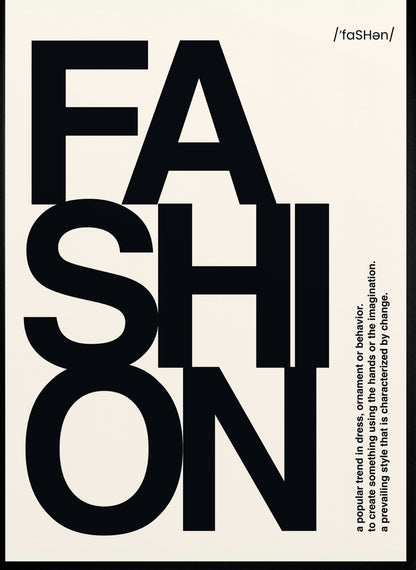Modern Fashion Typography | Art Print Poster | Home Decor Wall Art | Stylish Interior Design | Inspirational Words
