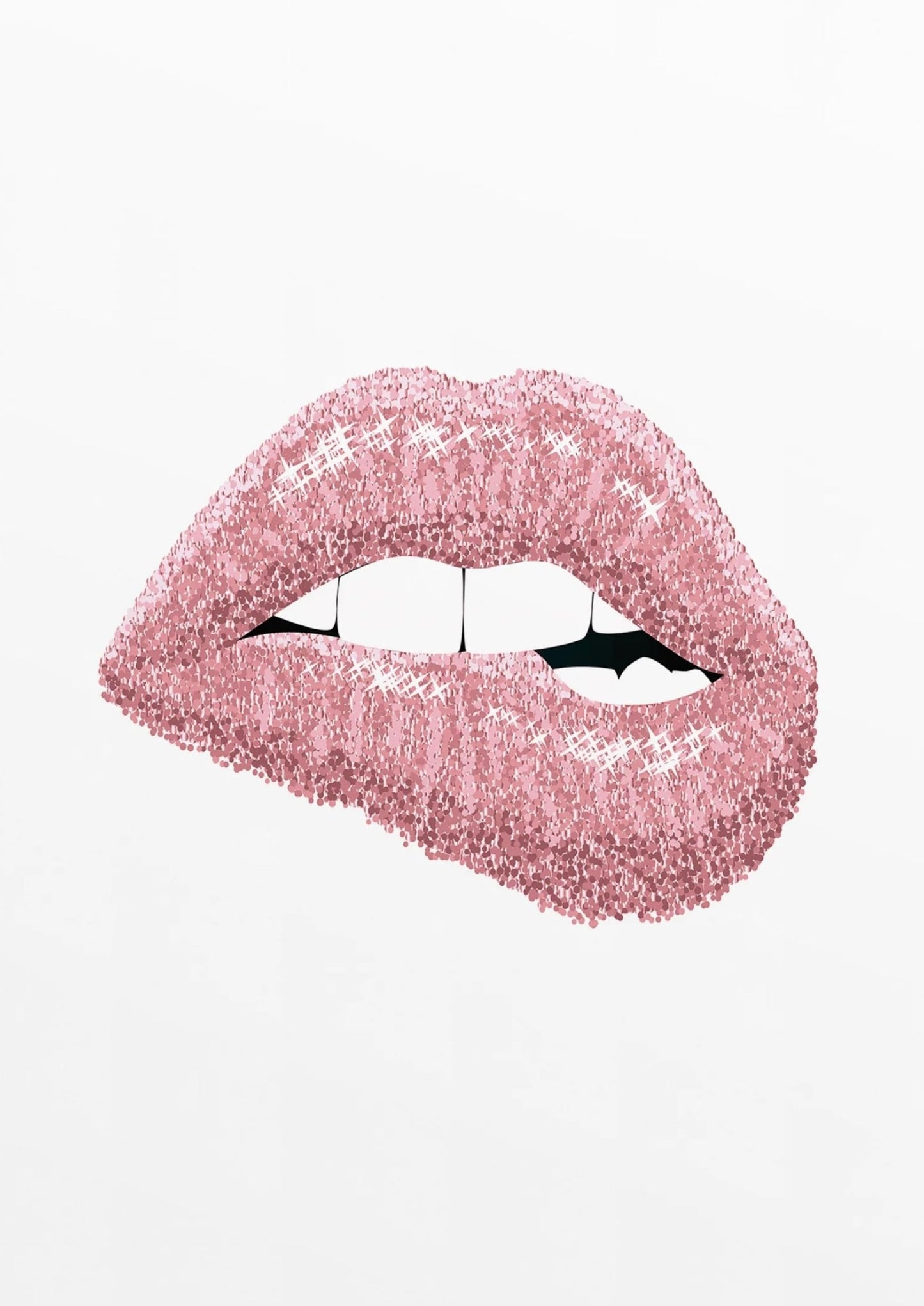 Pink Shiny Lips | Glam Modern Art