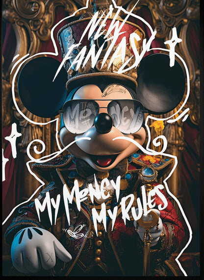 My Money My Rules Art | Motivational Poster | Home Wall Decor | Inspirational Quote | Modern Visual Artwork | Stylish Print | Office | Bedroom Wall Art