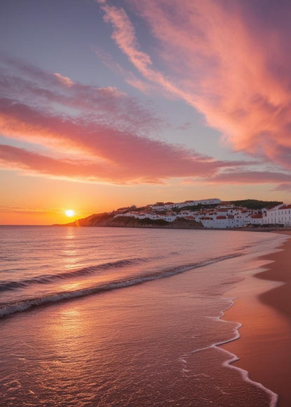 Calming Coastal Scene Poster | Ocean Waves Art | Tranquil Beach Print | Coastal Wall Decor | Seascape Artwork | Serene Shoreline Poster | Coastal Home Decor | Calming Beach Scene Poster