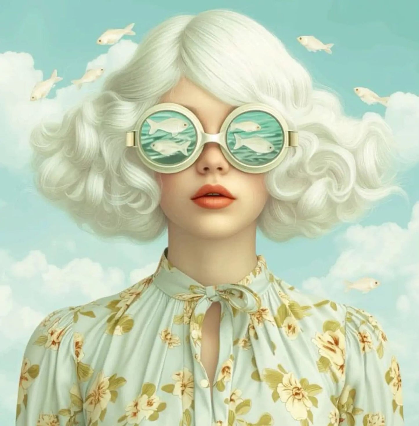 Floral Girl | Botanical Beauty with Sunglasses