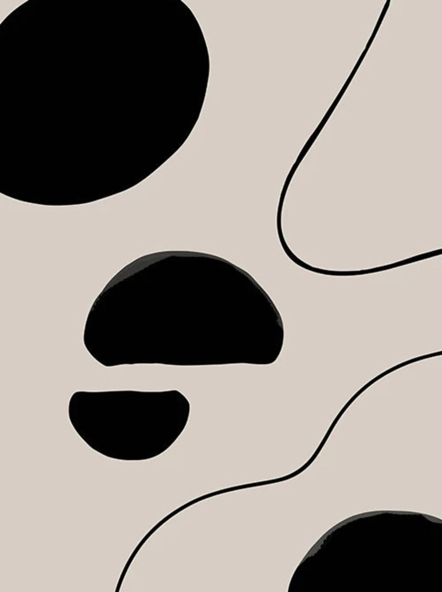 Boho Modern Abstract Figure | Minimalist Art Poster | Wall Décor for Living Room & Bedroom | Contemporary Aesthetic | Artsy Visual Artwork