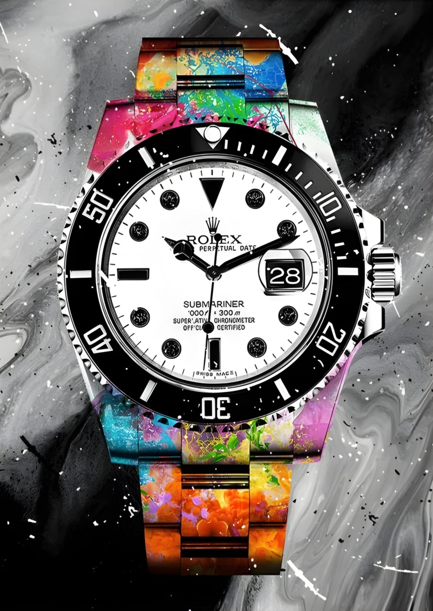 Rolex Submariner | Graffiti Art | Vibrant Timepiece