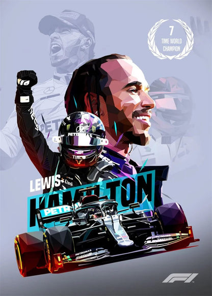 Lewis Hamilton F1 | 7-Time Champion Helmet Art