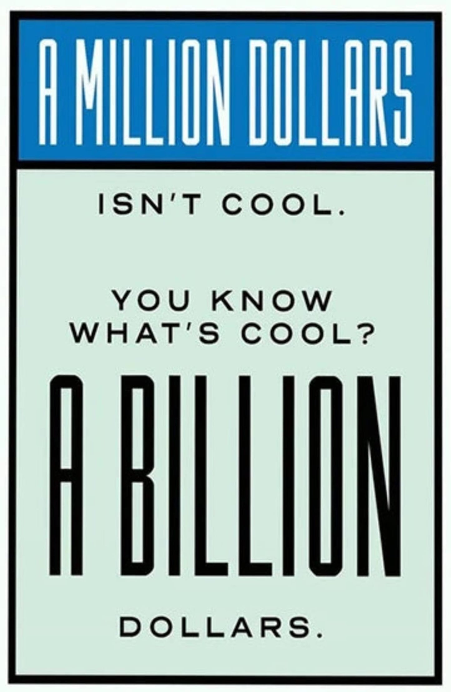 Monopoly Game Art | Billion Dollar Theme | Wall Decor Poster