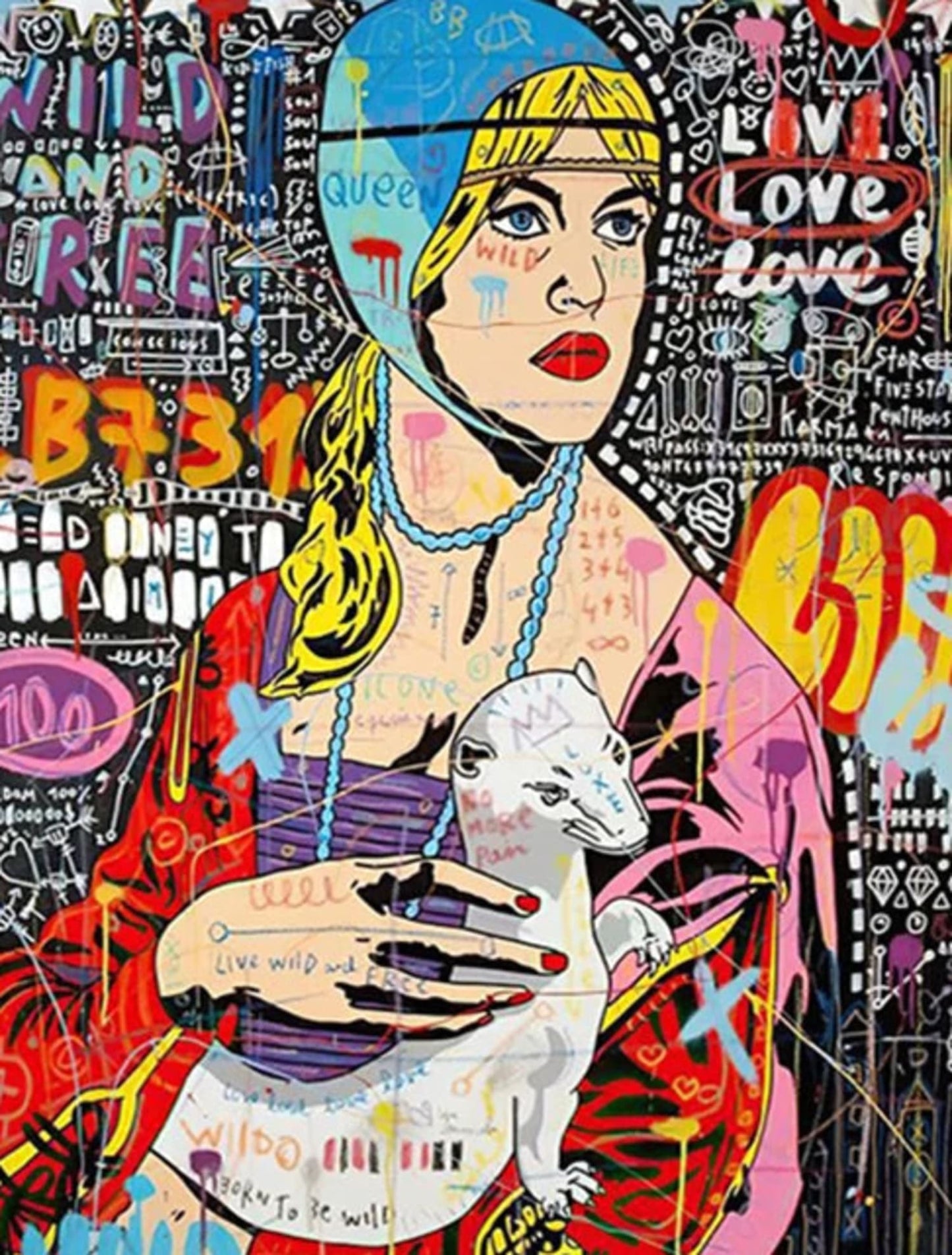 Abstract Graffiti | Queen of England Portrait