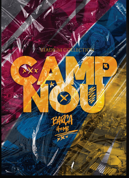 Camp Nou Stadium | Barcelona Football Club | Artistic Wall Poster | Sports Decor | Home & Garden Decor | Visual Artwork