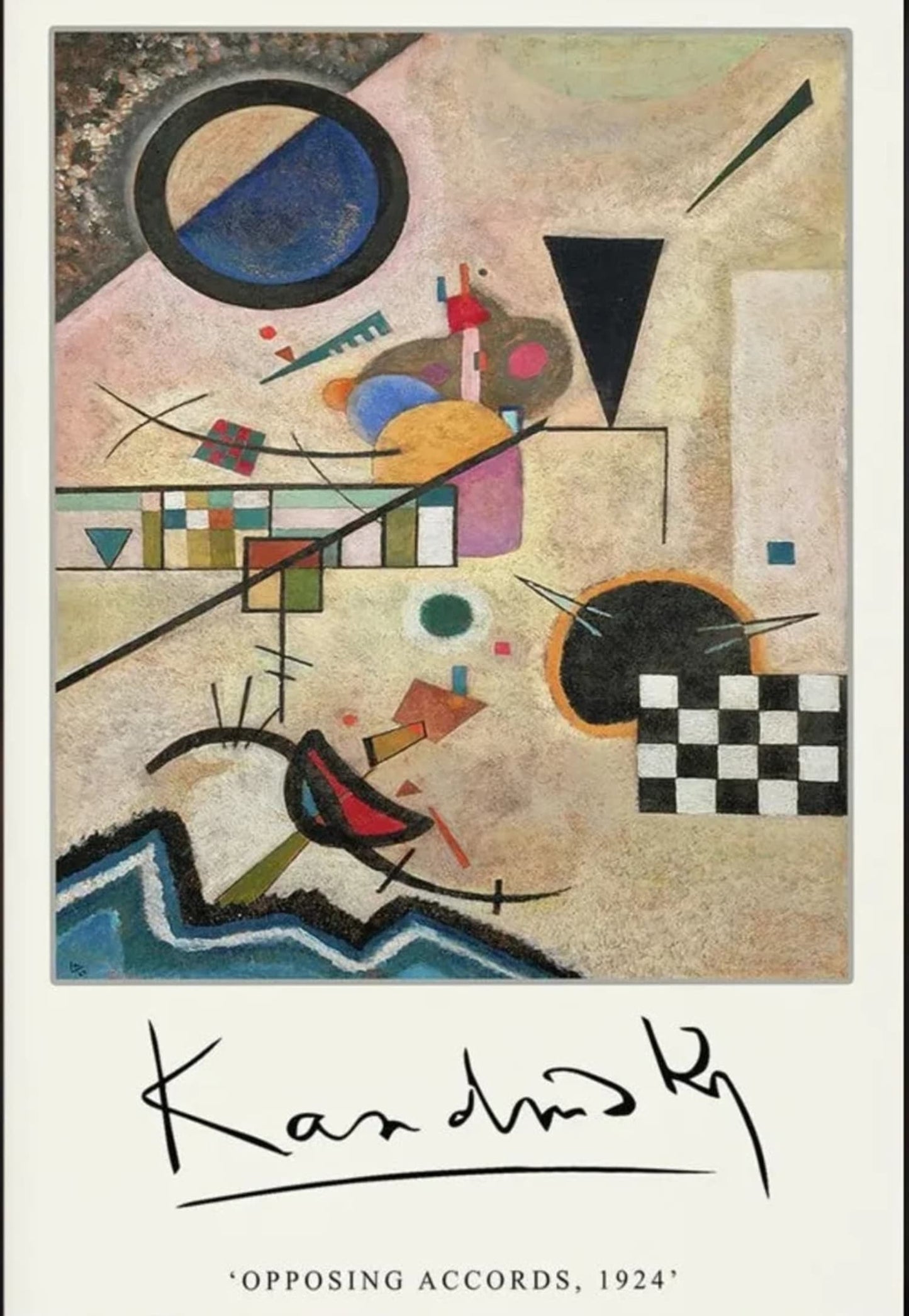 Opposing Accords | Wassily Kandinsky 1924 | Classic Art Poster