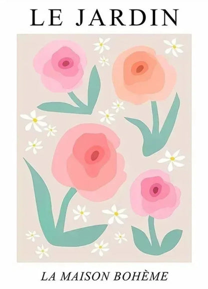 Les Fleurs | Poppies Garden | Colorful Floral Art