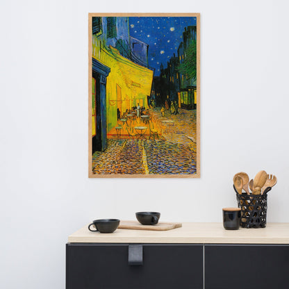 Dreamy Night Terras | Luminescent Landscape Art | Wall Decor Poster