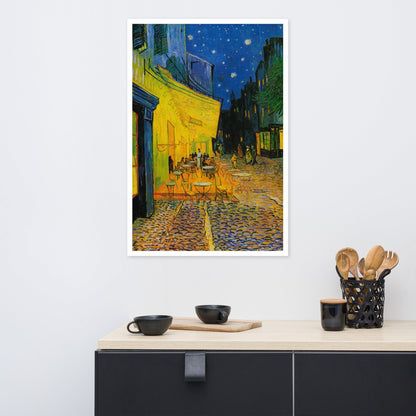 Dreamy Night Terras | Luminescent Landscape Art | Wall Decor Poster