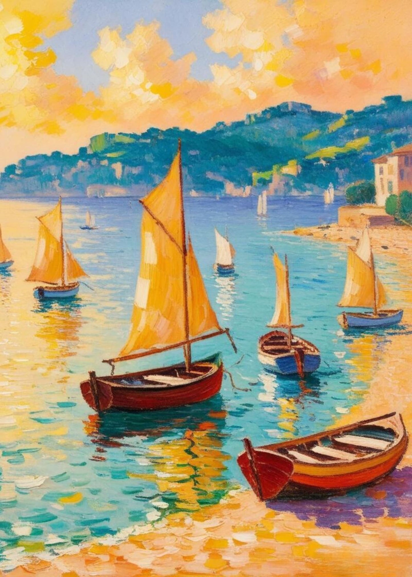 Calming Coastal Scene | Serene Ocean View Poster | Beach Wall Art | Tranquil Seaside Landscape | Relaxing Nautical Decor