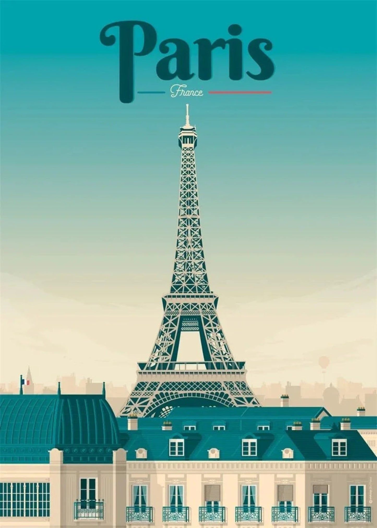 Eiffel Tower Poster | Iconic Paris Landmark | Wall Art Decor | Scenic Views of France | Home Decoration Artwork