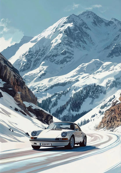 Classic Porsche | Retro Winter Wonderland | Vintage Sports Car Scene