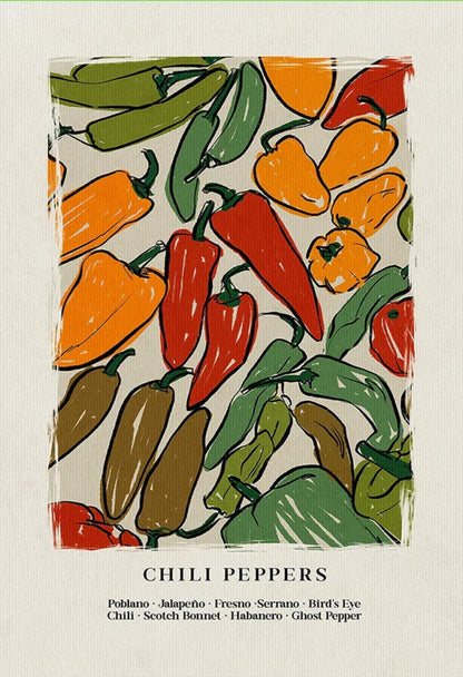 Japanese Hot Chilli | Vibrant Red | Contemporary Decor