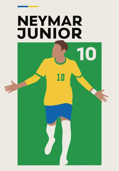 Football Star Neymar Junior Poster | Ideal for Sport Enthusiasts | Home Decor Artwork