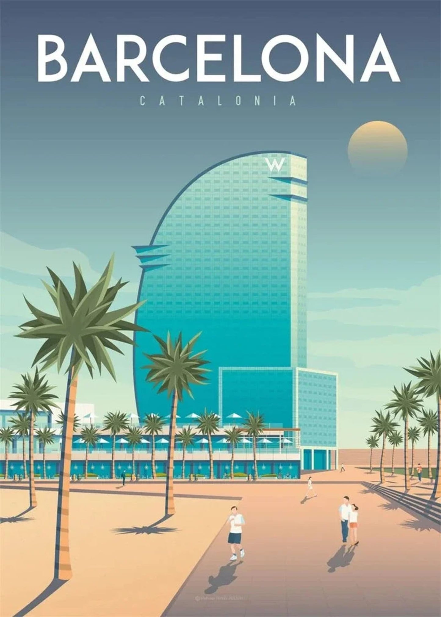 Iconic Destinations | Barcelona Aesthetic | Vibrant Cityscape Poster | Spanish Architecture | Wall Art Decor