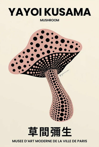 Yayoi Kusama Mushroom | Colorful Contemporary Art
