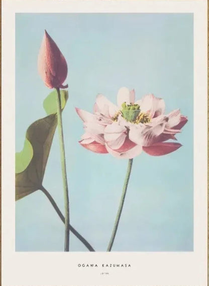 Ogawa Kazumasa Poster | Peony Floral Design | Ukiyo-e Japanese Art Print | Traditional Wall Decor