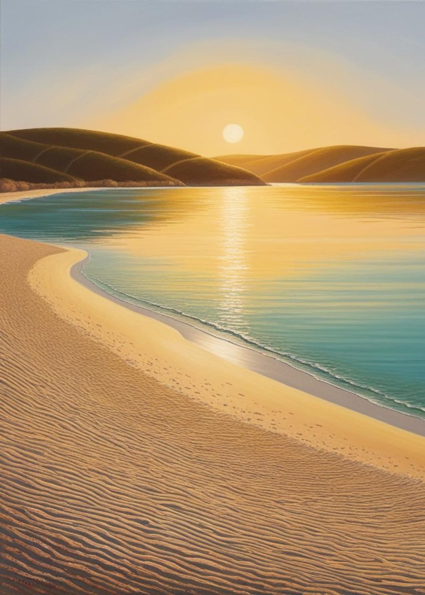 Calm Ocean Scene | Coastal Landscape Art | Wall Decor Poster | Relaxing Seascape | Beach View | Ocean Vibes | Tranquil Water Poster