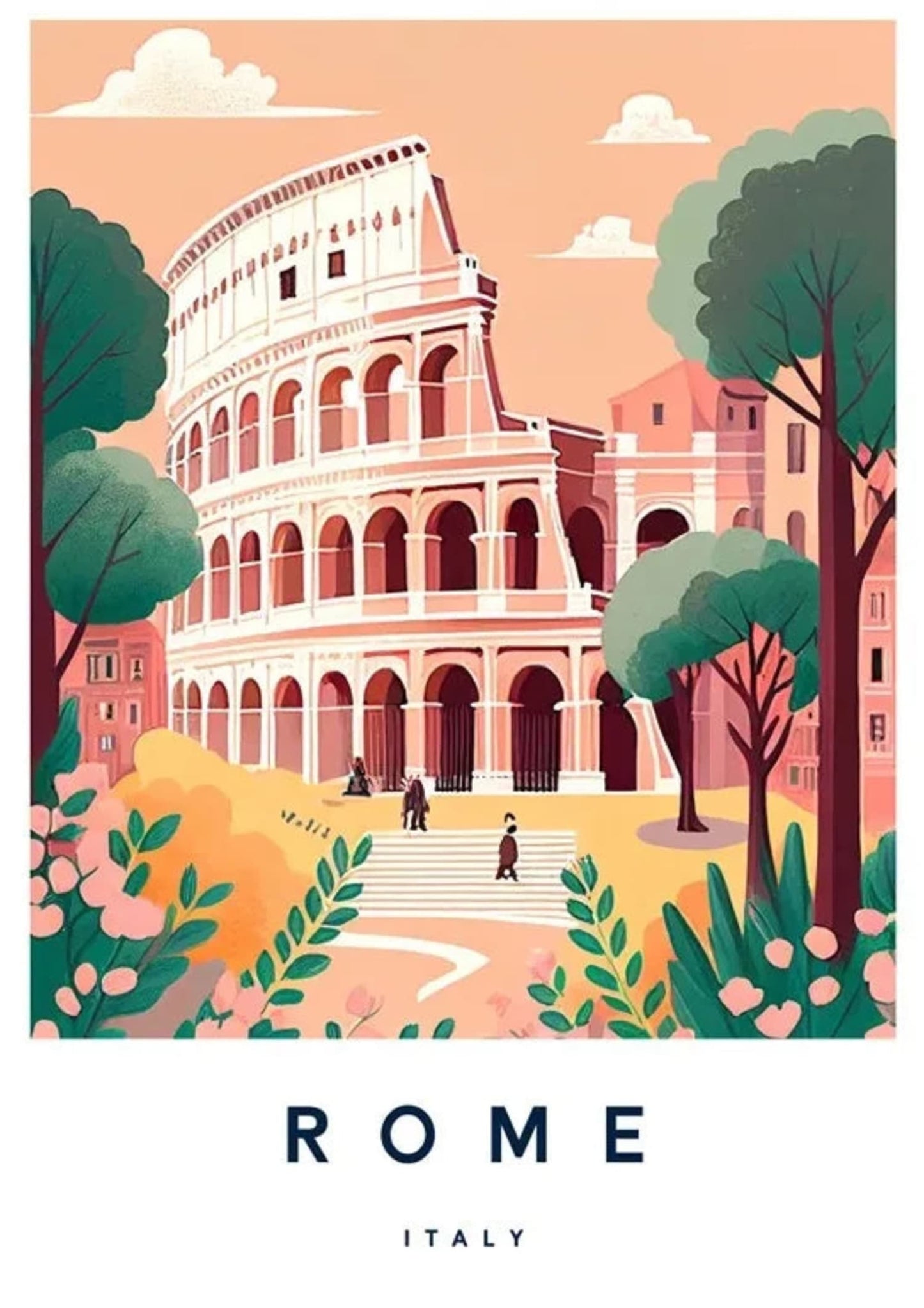 Rome Cityscape | Italian Landmark Art