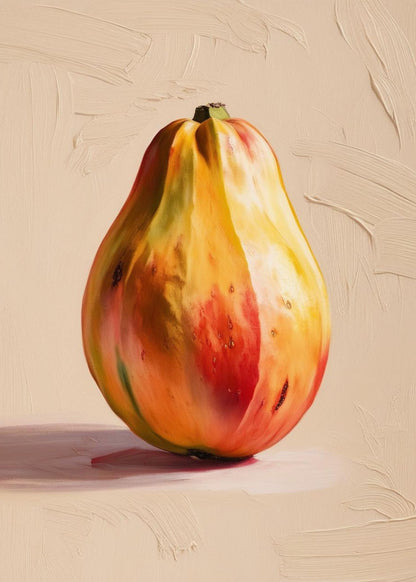 Papaya Botanical Print | Vibrant Nature Illustration