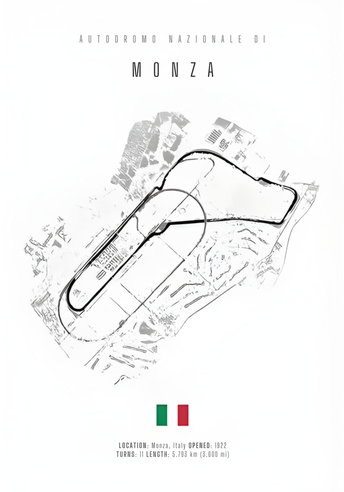 Monza F1 Track Layout | Racing Art