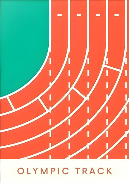 Geometry of Victory | Olympic Track Sports Art