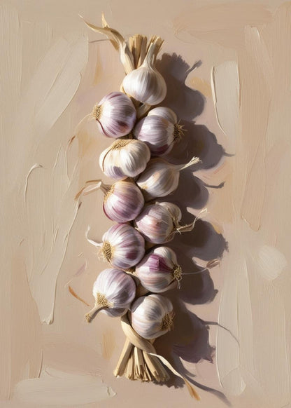 Garlic Braid Illustration | Rustic Farmhouse Style