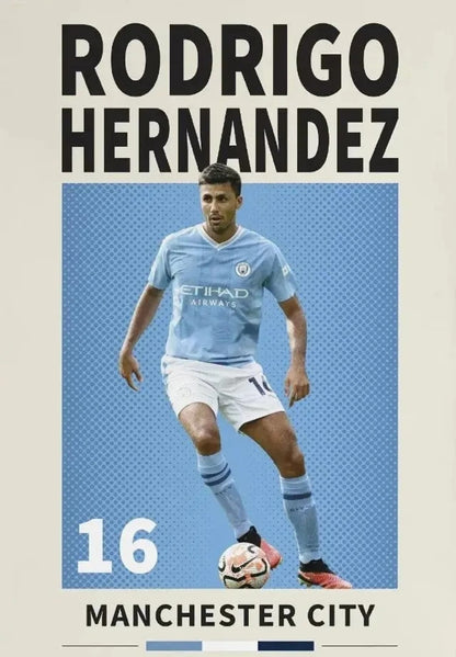 Rodrigo Hernandez Soccer Star | Football Athlete Poster | Home Decor Artwork | Famous Player Print