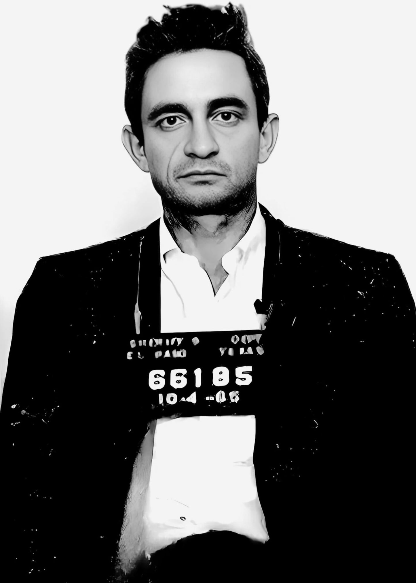 Johnny Cash Arrest | Vintage Black & White