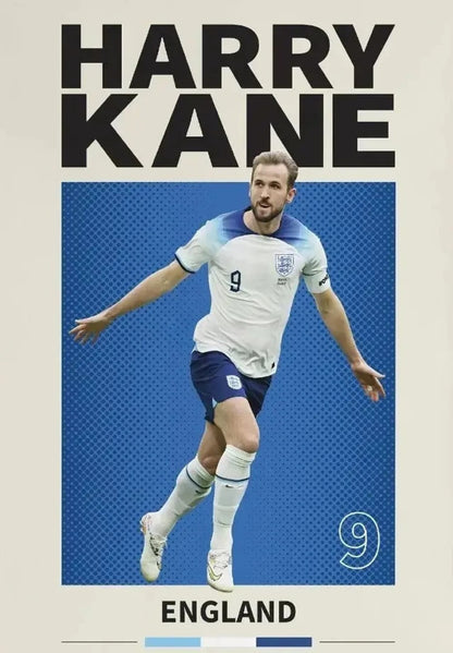 Harry Kane | Famous Football Players Poster | England Soccer Star | Sports Wall Art Decor