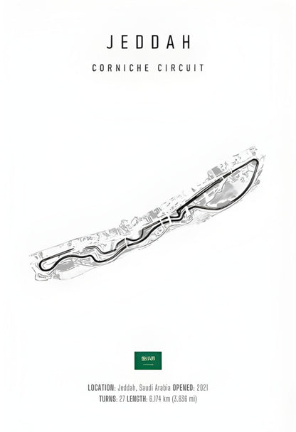 Jeddah F1 Circuit | Track Layout