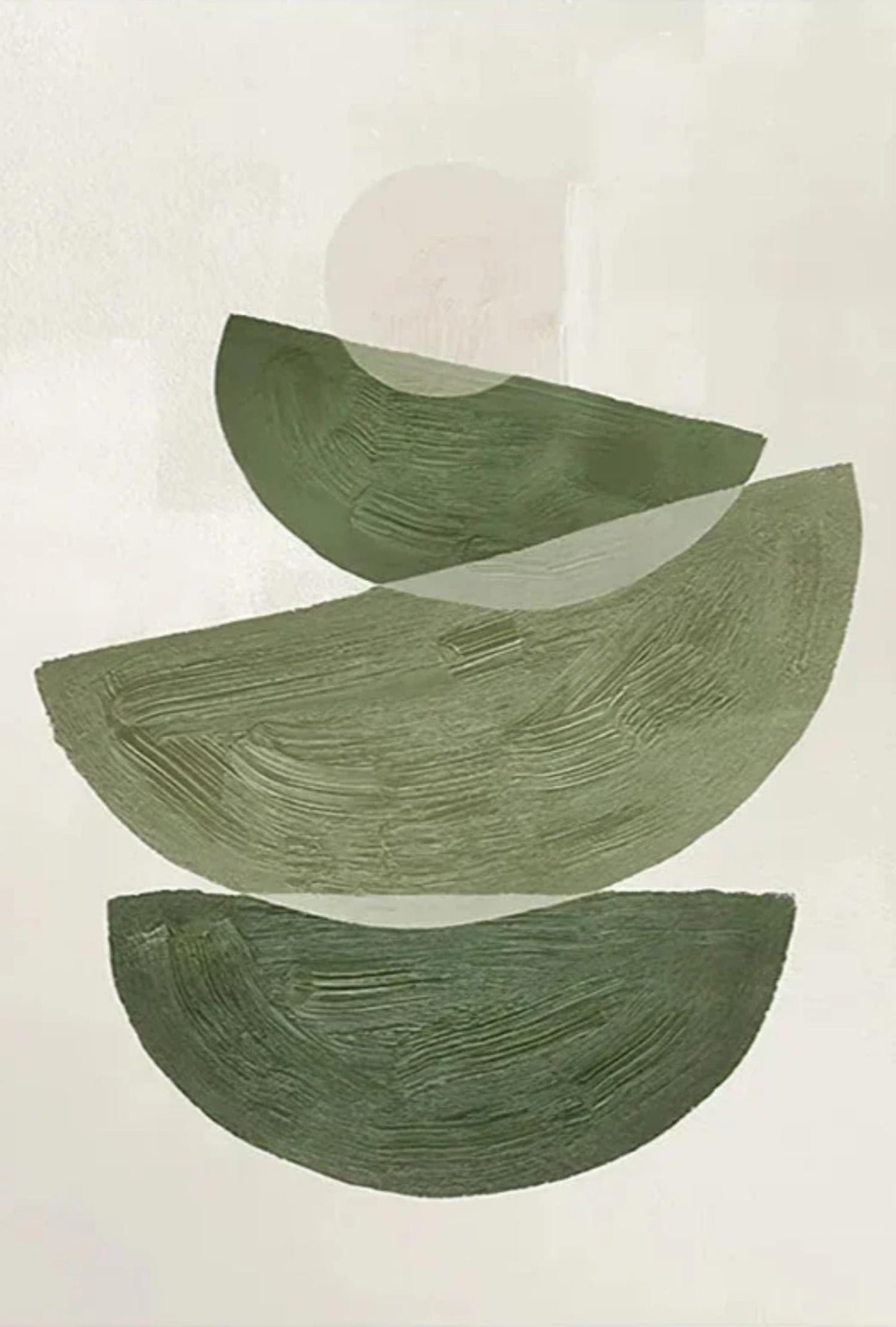 Geometric Greens | Modern Abstract | Nature Inspired