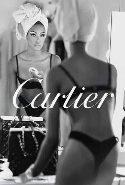 Cartier Poster | Silhouettes and Skylines | Paris Shopping Tribute | Dressing Room of a Model | Fashion Legends