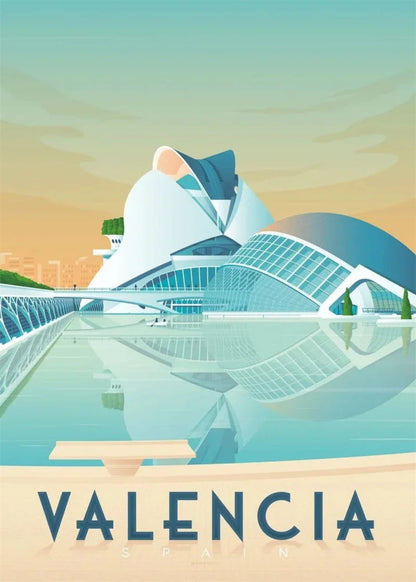 Valencia | Iconic Destinations | Travel Poster | Scenic Wall Art | Cityscape Decor | Spain Photography | 24x36 Inch
