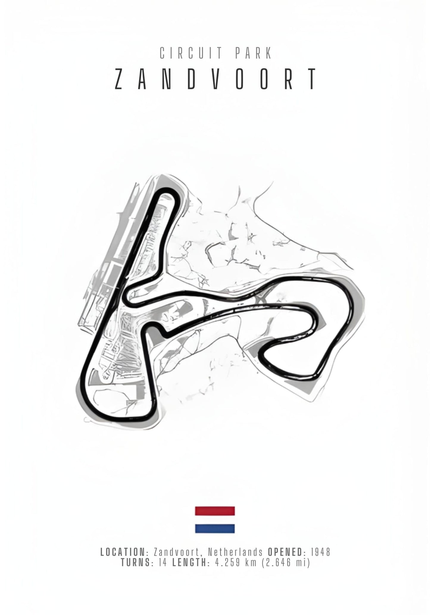 Zandvoort F1 Track Layout