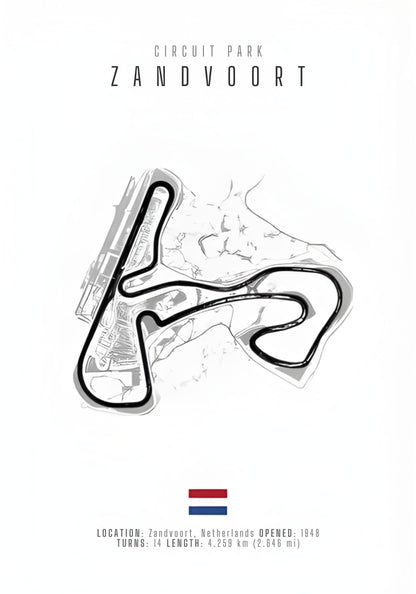 Zandvoort F1 Track Layout