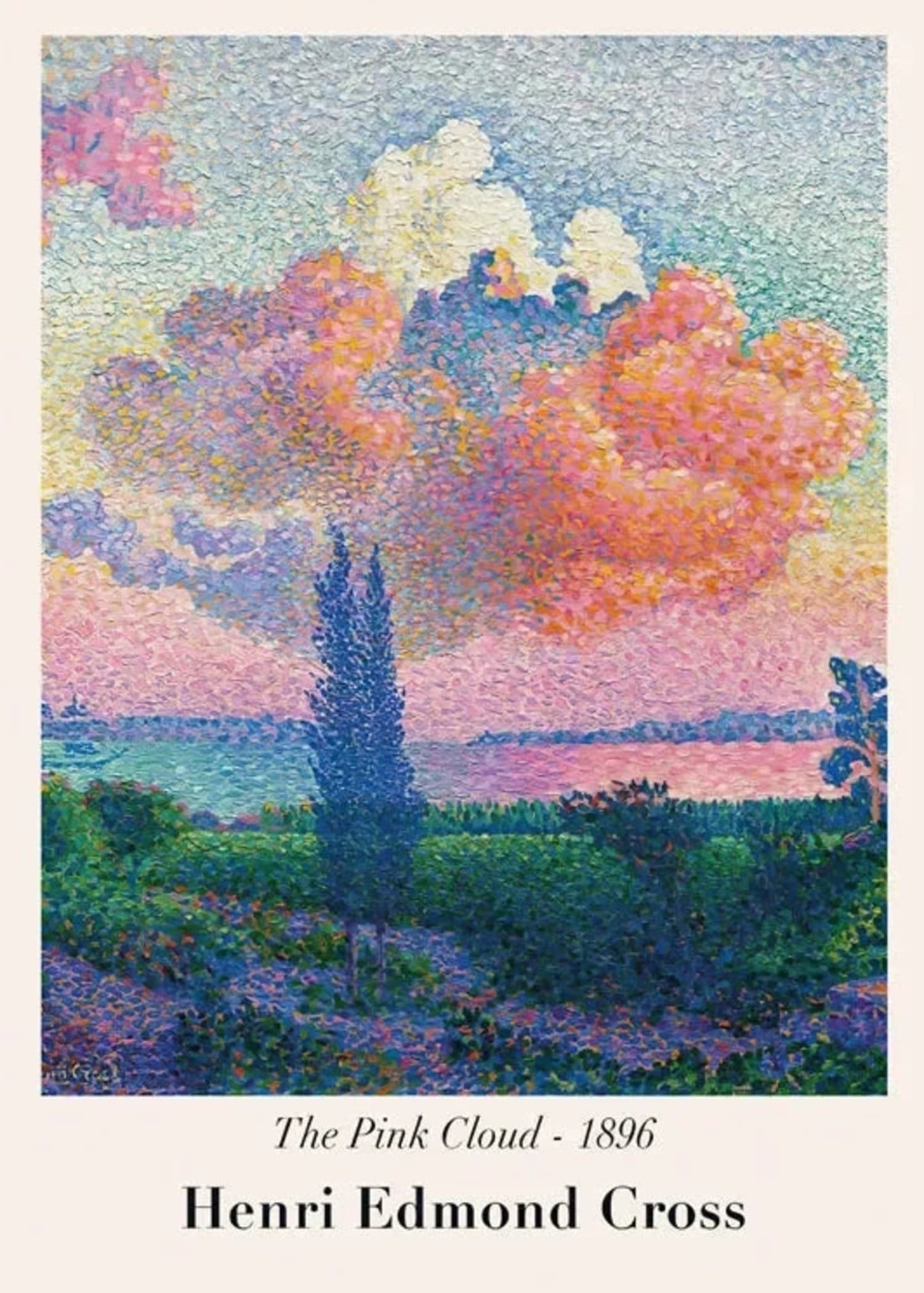 Henri Edmond Cross | The Pink Cloud 1896 | Impressionist Vintage