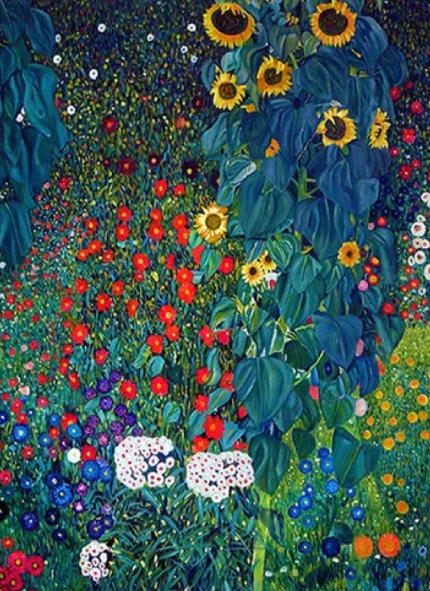 Gustav Klimt | Farm Garden with Sunflowers | Impressionist Floral