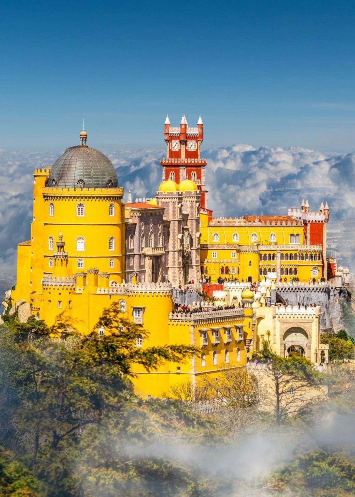 Majestic Sintra Pena Palace | European Castles Poster | 1847 | Portugal Scenery | Home Decor Wall Art
