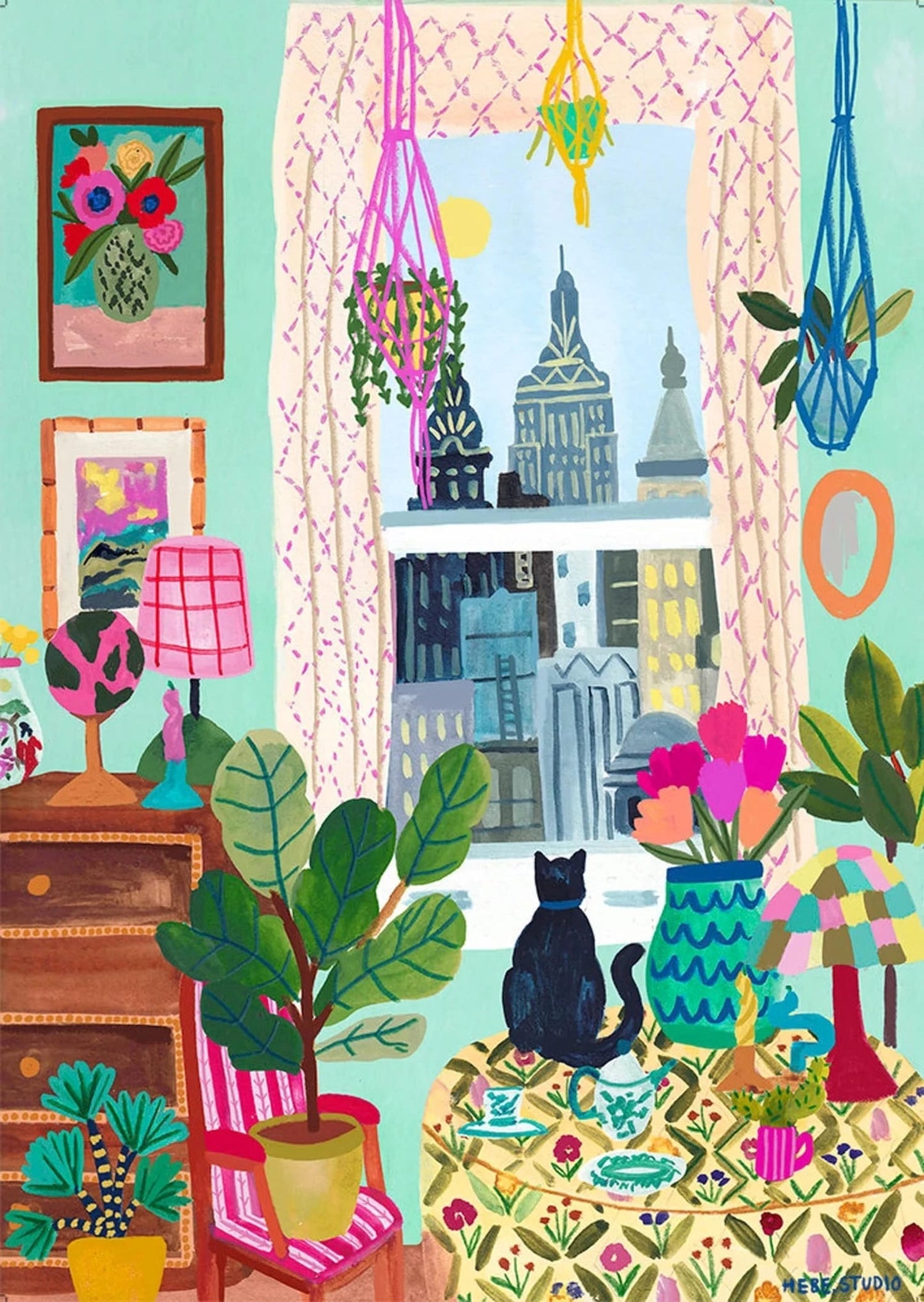 abstract india landscape poster