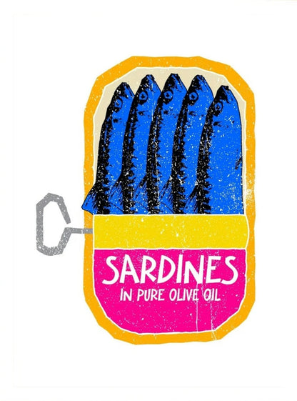 Vintage Sardines | Olive Oil Retro Art
