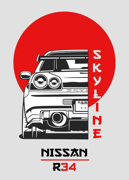 Japan Skyline R34 | Automotive Art