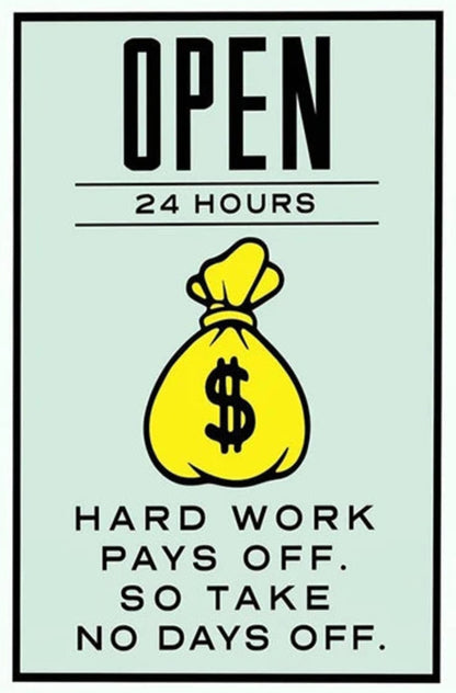 Monopoly Open 24 Hours | Vintage Board Game Art