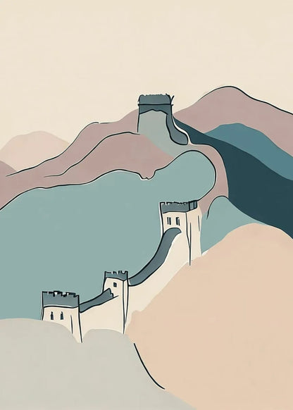 Great Wall of China | Minimalist Landscape